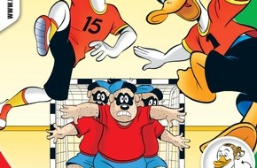 Egmont Ehapa Media GmbH: Handball-Comics mit Juri Knorr und Andraes Wolff im Micky Maus Magazin!