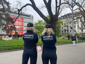 Graub&uuml;nden blitzt Fussg&auml;nger*innen in Z&uuml;rich &ndash;  Eine Aktion f&uuml;r mehr &laquo;patgific&raquo;