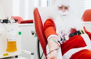 Haema Blutspendedienst: Der Weihnachtsmann spendet Plasma