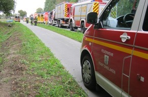 Feuerwehr Dinslaken: FW Dinslaken: Zwei Verletzte bei Verkehrsunfall in Dinslaken