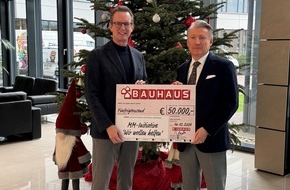 Bauhaus AG: BAUHAUS unterstützt Mannheimer Initiative „Wir wollen helfen e.V.“ mit 50.000 Euro