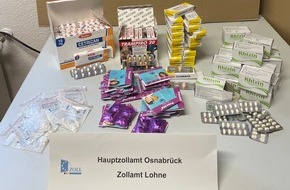 Hauptzollamt Osnabrück: HZA-OS: Osnabrücker Zöllner stellen Verstoß gegen das Arzneimittelgesetz fest