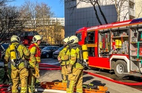 Feuerwehr Dresden: FW Dresden: Kellerbrand in einem Wohnhochhaus