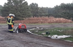 Kreisfeuerwehr Rotenburg (Wümme): FW-ROW: Feuerwehr übt bei der Bundeswehr - Umfangreiche Kreisbereitschaftsübung im Süden des Landkreises