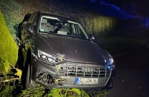 Kreispolizeibeh&ouml;rde Siegen-Wittgenstein: POL-SI: Audi machte sich selbst&auml;ndig und fuhr durch mehrere G&auml;rten -#polsiwi