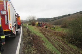 Polizeidirektion Wittlich: POL-PDWIL: Nachtrag zum LKW-Unfall auf der B 50 vom 06.12.2018