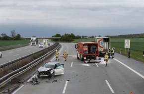Polizeidirektion Neustadt/Weinstraße: POL-PDNW: Vollsperrung der A 6 nach Verkehrsunfall
