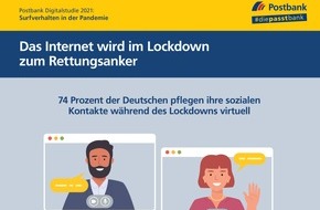 Postbank: Postbank Digitalstudie 2021 / Studie: Internet hilft durch die Zeit der Pandemie