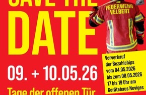 Feuerwehr Velbert: FW-Velbert: Tage der offenen T&uuml;r der L&ouml;schz&uuml;ge Neviges - Termin&auml;nderung und neue Angebote