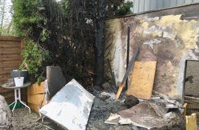 Polizei Mettmann: POL-ME: Gartenhütte abgebrannt - die Polizei ermittelt - Mettmann - 2204008