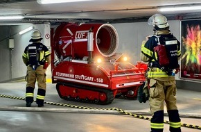 Feuerwehr Stuttgart: FW Stuttgart: Brennende PKW in SI-Veranstaltungszentrum führen zu starker Rauchentwicklung