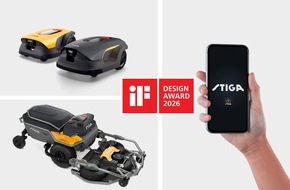 STIGA GmbH: STIGA feiert Dreifachsieg beim iF DESIGN AWARD 2026 f&uuml;r Roboterinnovationen und digitale L&ouml;sungen