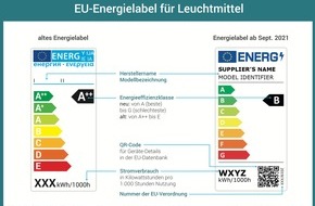 co2online gGmbH: Neues EU-Label für Lampen ab 1. September / Aus für verschiedene Energiespar- und Halogenlampen / A bis G als neue Skala für Energieeffizienz / effizienteste Lampen nur in Klasse D