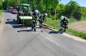 Feuerwehr Schermbeck: FW-Schermbeck: Hydrauliköl auf der Alten Poststraße