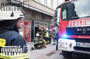 Feuerwehr Iserlohn: FW-MK: Brand im Ladenlokal