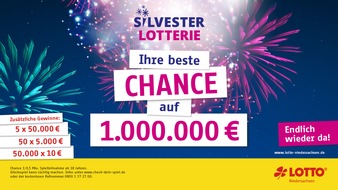 Toto-Lotto Niedersachsen GmbH: Startschuss für die Silvesterlotterie am 1. November 2021 in Niedersachsen