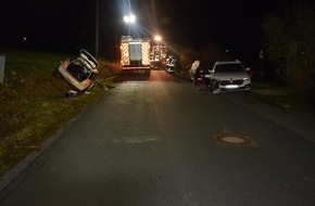 Kreispolizeibehörde Herford: POL-HF: Verkehrsunfall unter Alkoholeinfluss - Drei Autos beschädigt