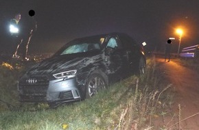 Polizei Minden-Lübbecke: POL-MI: Autofahrer missachtet Straßensperrung - Auto stark beschädigt