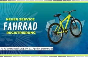Polizeipräsidium Südhessen: POL-DA: Darmstadt: Polizei lädt zur Auftaktveranstaltung kommenden Samstag ein / "Finger weg - mein Rad ist polizeilich registriert" / Freie Plätze für Fahrradcodierung noch vorhanden