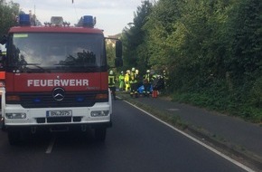 Feuerwehr und Rettungsdienst Bonn: FW-BN: Person nach Alleinunfall auf Meckenheimer Straße (L 123) in PKW eingeschlossen