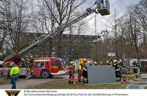 Feuerwehr München: FW-M: Absturz bei Wartungsarbeiten (Biederstein)
