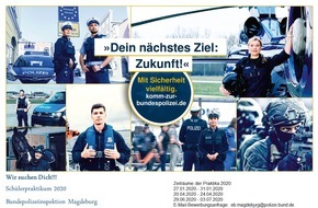 Bundespolizeiinspektion Magdeburg: BPOLI MD: Schülerpraktika bei der Bundespolizei in Sachsen-Anhalt - Termine 2020