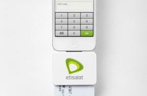 Wirecard AG: Mobile World Congress 2013: Etisalat und Wirecard präsentieren mobile Bezahllösungen / Kontaktlose Zahlungen über NFC-Technologie / Smartphones als Zahlungsterminal mit Kreditkartenakzeptanz (BILD)