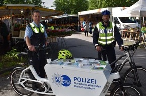 Polizei Paderborn: POL-PB: Mit Lastenfahrrad und Pedelec auf die Wochenmärkte