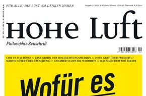 Hohe Luft Magazin: Martin Suter: "Auch ich habe getäuscht"