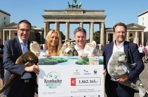 Krombacher Brauerei GmbH & Co.: Krombacher sagt Danke. Über 1,8 Mio. Euro für das Krombacher Artenschutz-Projekt