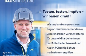 Hauptverband der Deutschen Bauindustrie e.V.: Testen, testen, impfen – wir bauen drauf!