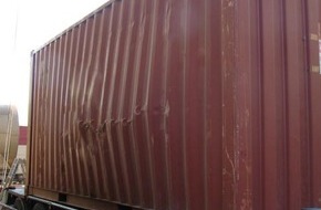 Polizeipräsidium Einsatz, Logistik und Technik: WSPA-RP: Standardcontainer zweckentfremdet