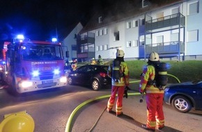 Feuerwehr Heiligenhaus: FW-Heiligenhaus: Feuerwehr rettet sechs Bewohner aus brennendem Mehrfamilienhaus (05/2021)