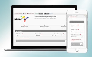 Selfio SE: In wenigen Minuten die Fußbodenheizung planen: Selfio Fußbodenheizung-Konfigurator