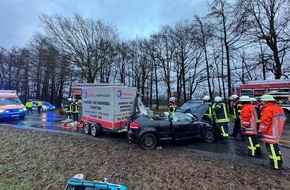 Kreisfeuerwehr Rotenburg (Wümme): FW-ROW: Verkehrsunfall in Spreckens