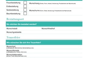 Mymoria GmbH: Urne oder Sarg? Die Wunschliste für die eigene Bestattung ist da