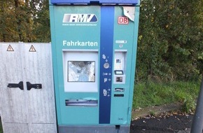 Bundespolizeiinspektion Kassel: BPOL-KS: Fahrausweisautomat erheblich beschädigt