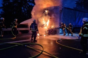 Polizeipräsidium Trier: POL-PPTR: Brand eines Lkw auf der A1 bei Flußbach