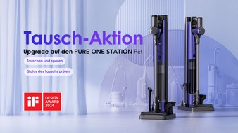 ECOVACS GLOBAL PTE. LTD.: Die Zukunft der Reinigung: Bis zu 200 EUR auf die PURE ONE STATION Pet beim Tineco Vacuum Trade-Up Event sparen