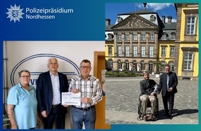 Polizeipräsidium Nordhessen - Kassel: POL-KS: Geldspenden für Wohltätiges aus Geschenken von Amtswechselfeier der nordhessischen Polizeipräsidenten übergeben