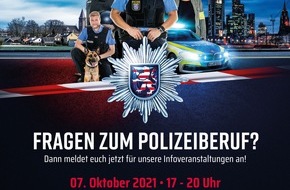 Polizeipräsidium Osthessen: POL-OH: Vom Berufswunsch zum Karrierestart: Der Polizei auf der Spur - Infoveranstaltung am 07. Oktober im Polizeipräsidium Osthessen