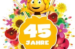 Studio 100 International GmbH: 45 Jahre Die Biene Maja im deutschen Fernsehen / Die berühmteste Biene der Welt feiert Geburtstag, aber die Kinder bekommen Geschenke!