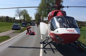 Polizeiinspektion Nienburg / Schaumburg: POL-NI: Verkehrsunfall mit schwerstverletzter Motorradfahrerin