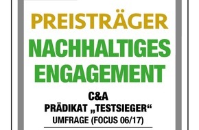 C&A Europe (cunda.de): C&A für nachhaltiges Engagement ausgezeichnet