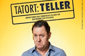PETA Deutschland e.V.: "Tatort Teller": TV-Ermittler Jürgen Tonkel zeigt sich mit provokantem PETA-Motiv und neuem Video