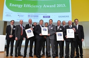 Deutsche Energie-Agentur GmbH (dena): dena verleiht Energy Efficiency Award 2013 / Preise für herausragende Energieeffizienzprojekte von Salzgitter Flachstahl, erecon, Caféhaus LANGES und EJOT Fastening Systems (FOTO)