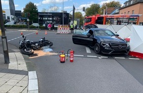 Feuerwehr Stolberg: FW-Stolberg: Verkehrsunfall mit Motorrad