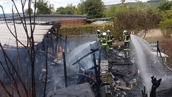 Polizeidirektion Bad Kreuznach: POL-PDKH: Brand auf dem Campingplatz in Guldental