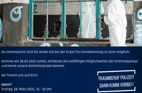 Polizeipräsidium Rheinpfalz: POL-PPRP: Traumberuf Kriminalpolizei? Komm zur Infoveranstaltung!