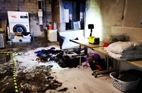 Polizeidirektion Worms: POL-PDWO: Brand in einer Wäscherei